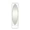 17" x 66" Gold Metal Geometric Oval Floor Mirror with Rectangular Frame & Stand